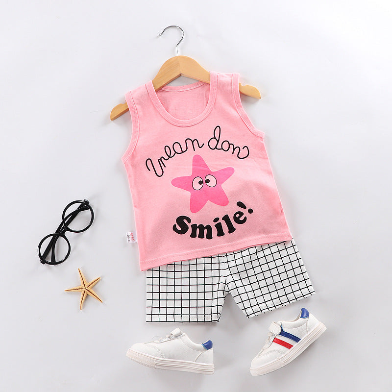 Sleeveless Vest Shorts Set