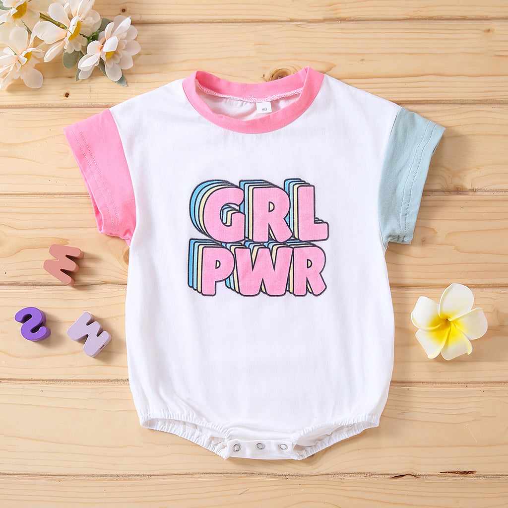 Cotton Pink Short-sleeved Thin Summer Jumpsuit