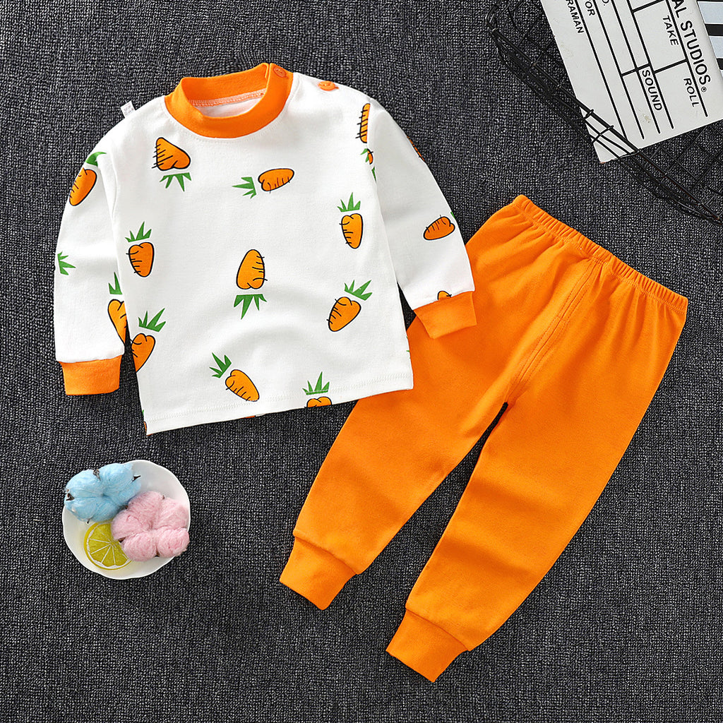 Baby Two-piece Cotton Set - Sweater Pajamas