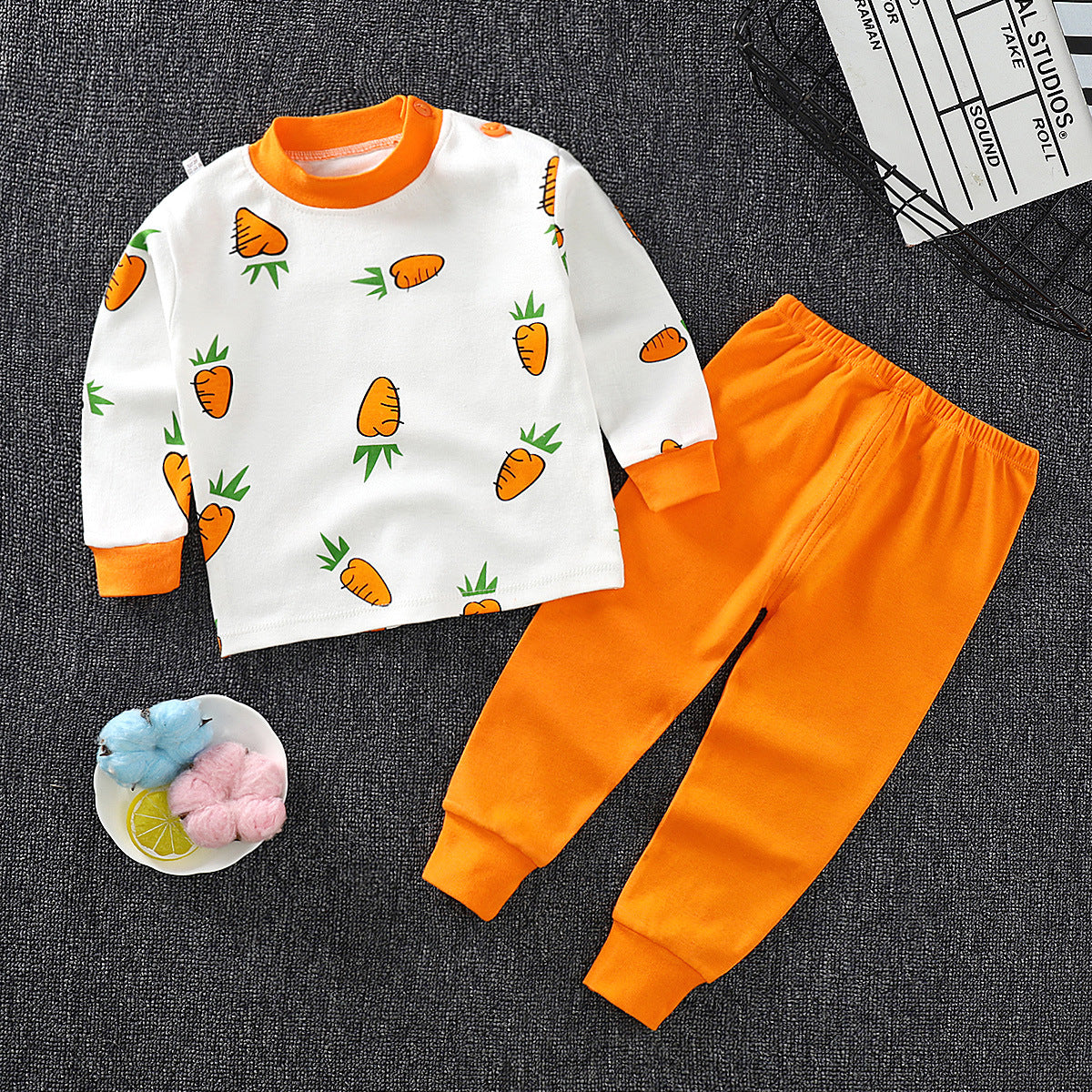 Baby Two-piece Cotton Set - Sweater Pajamas
