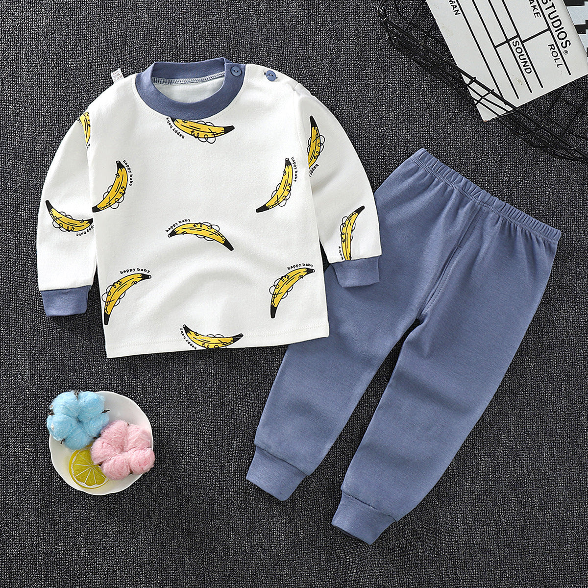 Baby Two-piece Cotton Set - Sweater Pajamas