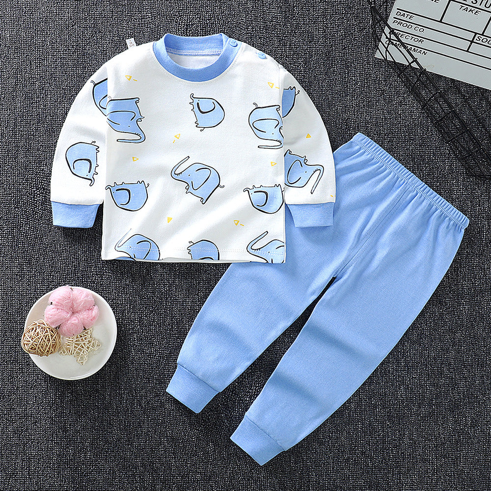 Baby Two-piece Cotton Set - Sweater Pajamas