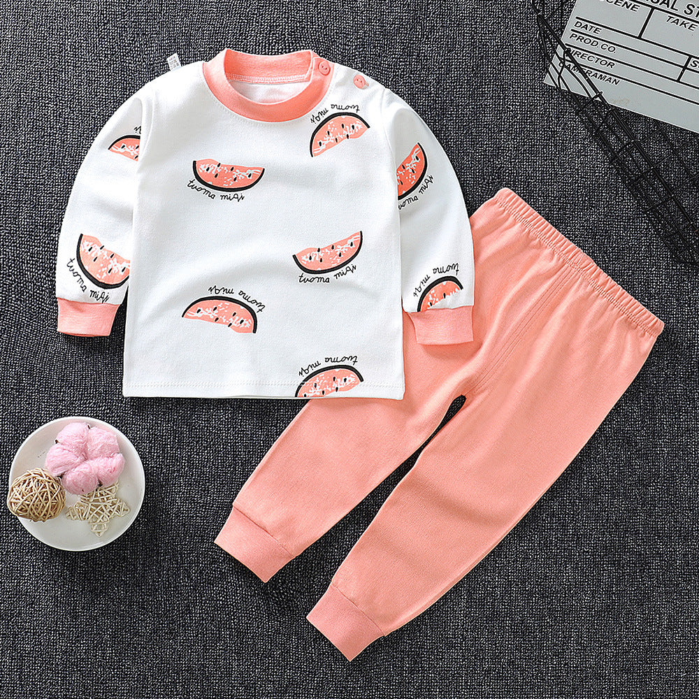 Baby Two-piece Cotton Set - Sweater Pajamas