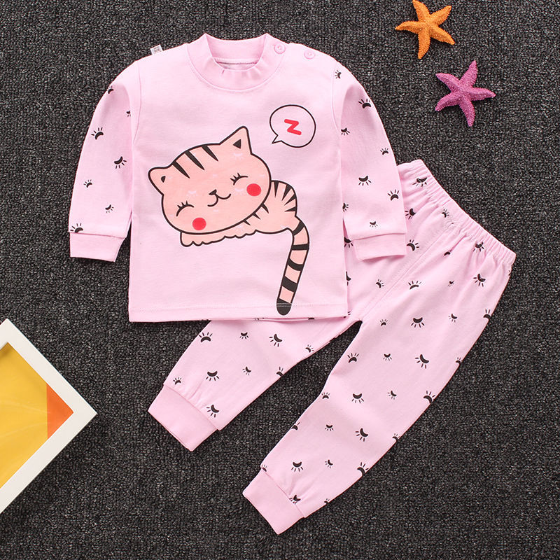 Baby Two-piece Cotton Set - Sweater Pajamas