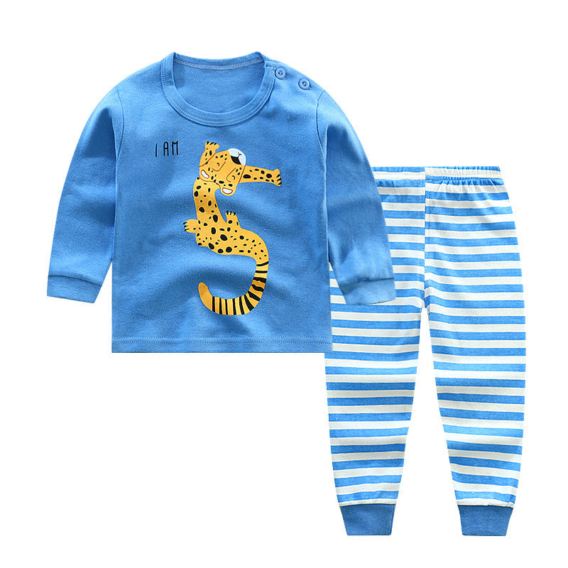 Long-sleeved Cotton Round Neck Set