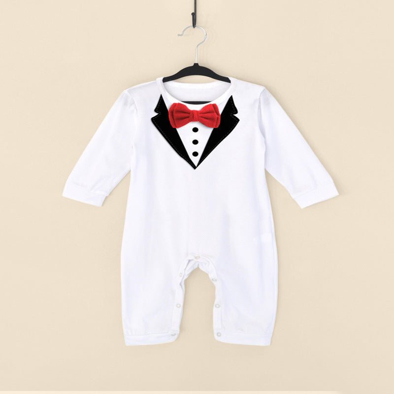 Toddler's Gentleman Long-Sleeved Romper - Baby Jumpsuit