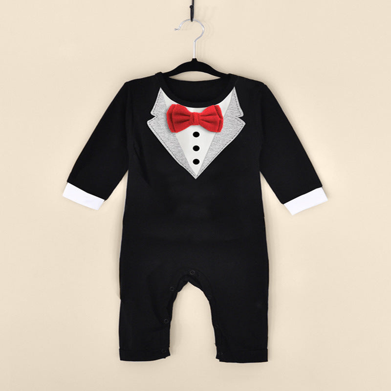 Toddler's Gentleman Long-Sleeved Romper - Baby Jumpsuit