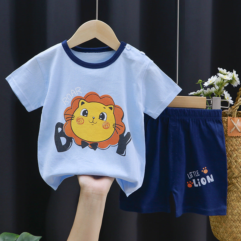 Cotton Short-Sleeved Suit - For Boys & Girls