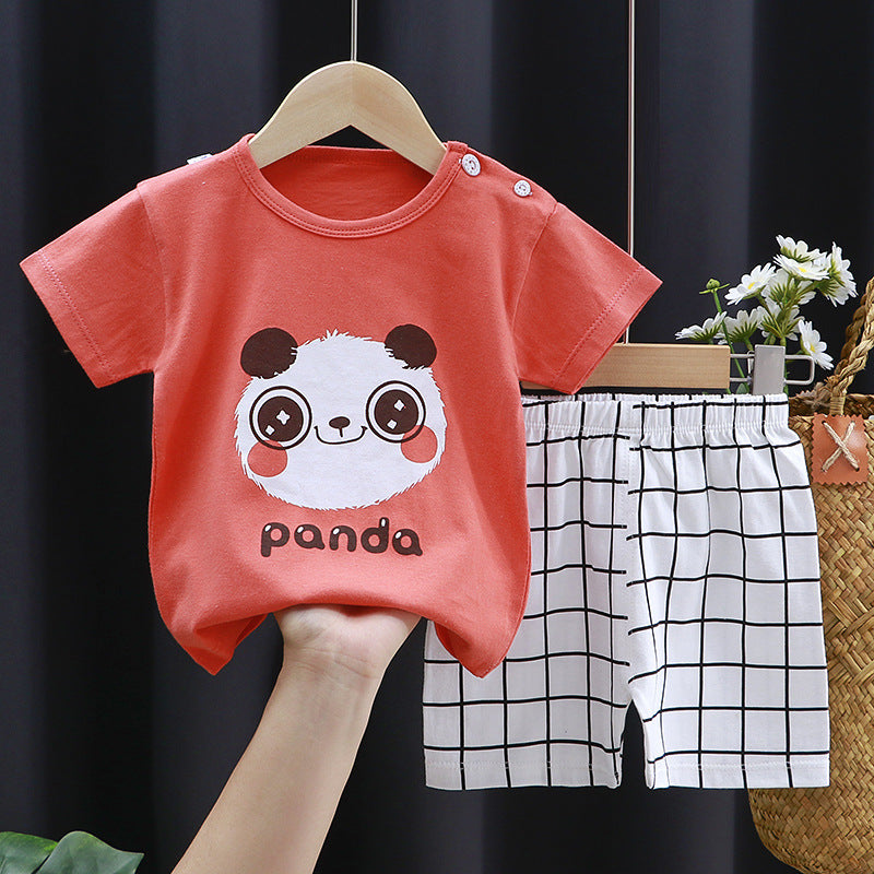 Cotton Short-Sleeved Suit - For Boys & Girls