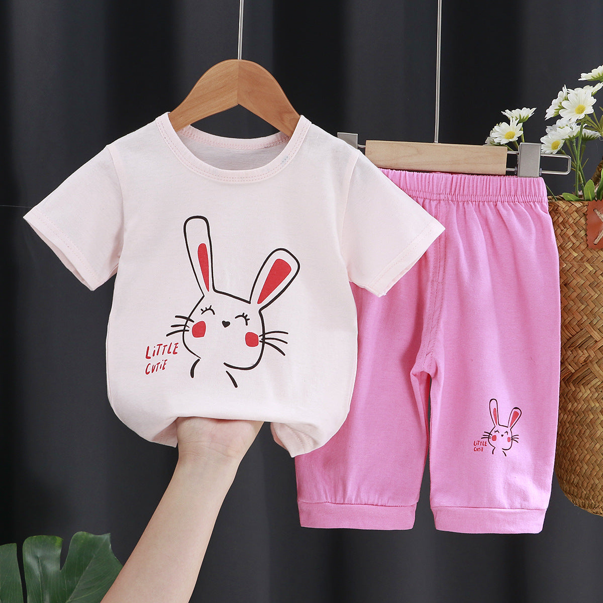 Short Sleeve Casual Two-Piece Set - For Boys And Girls
