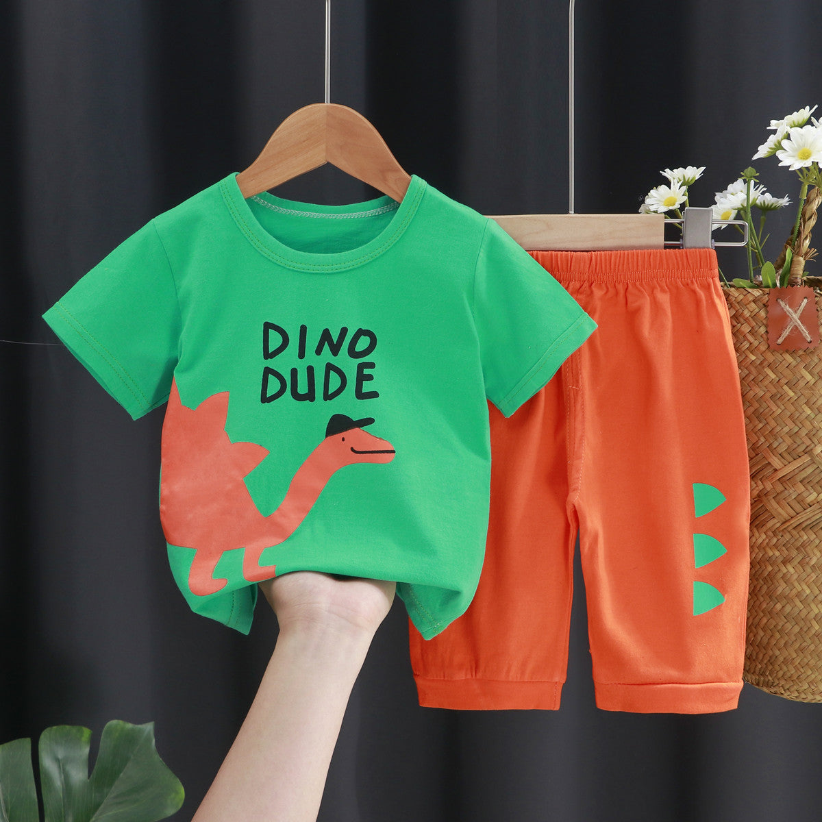 Short Sleeve Casual Two-Piece Set - For Boys And Girls