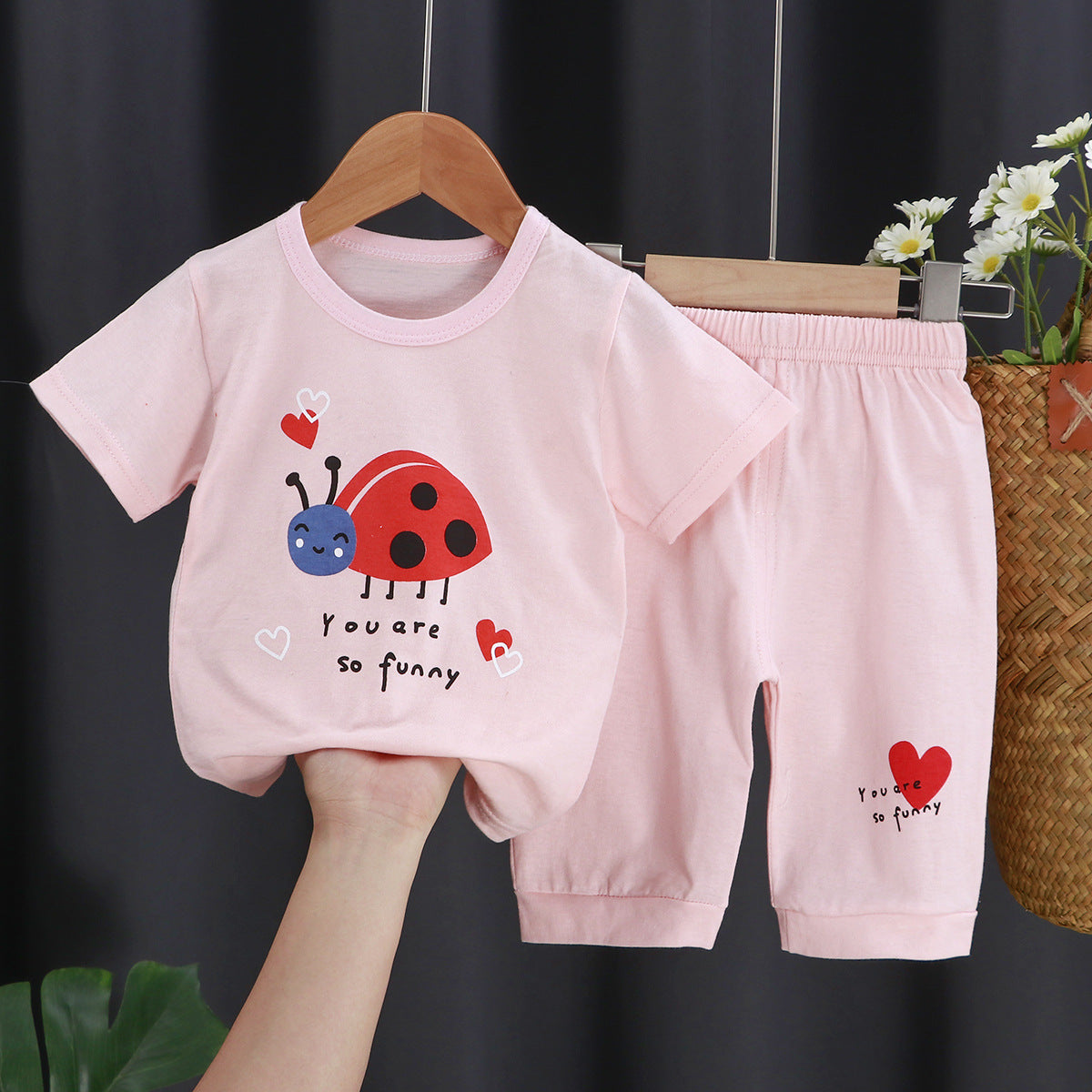 Short Sleeve Casual Two-Piece Set - For Boys And Girls