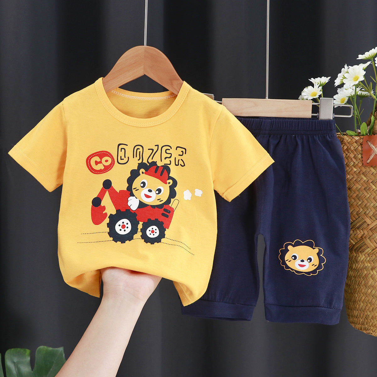 Short Sleeve Casual Two-Piece Set - For Boys And Girls