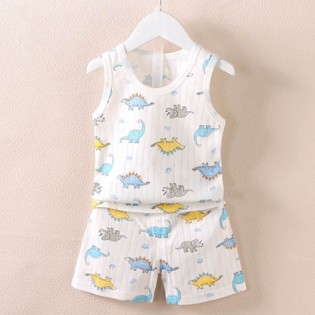 Sleeveless Vest Shorts Set