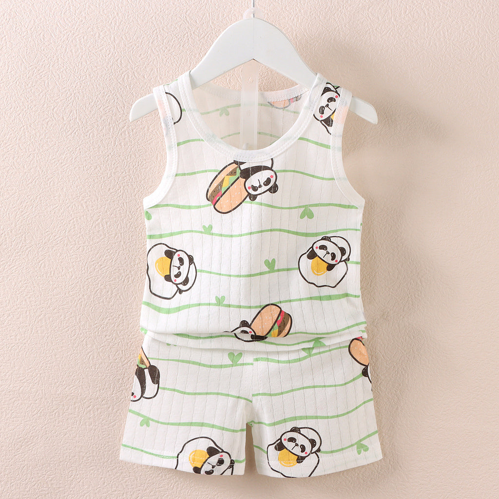 Sleeveless Vest Shorts Set