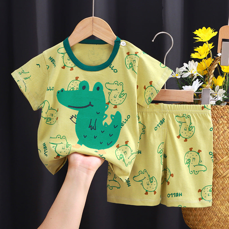 Short-sleeved Suit Pure Cotton T-shirt Shorts Set