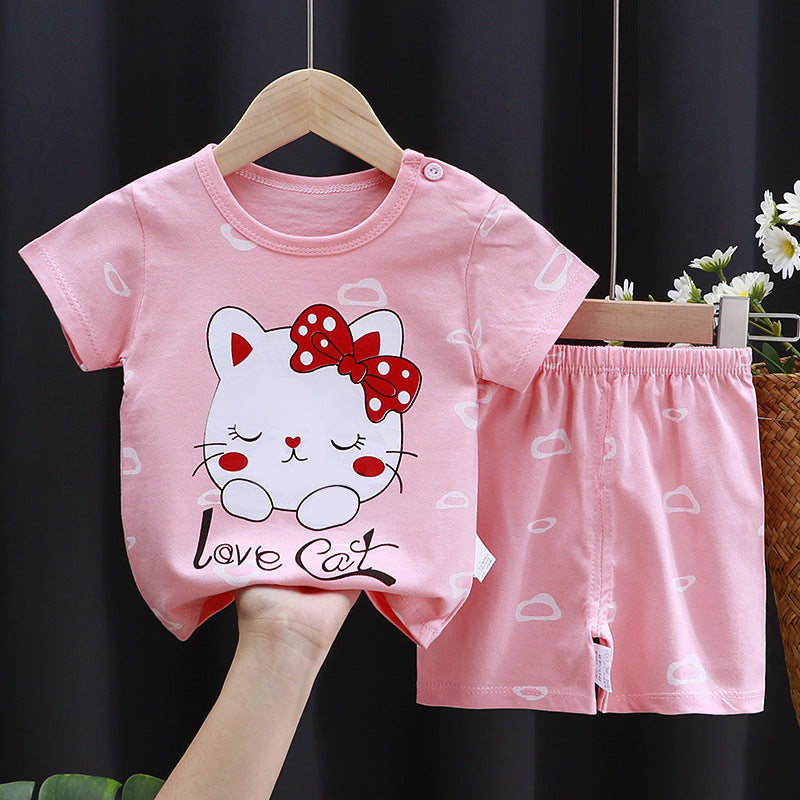 Short-Sleeve Cotton Set - For Boys & Girls