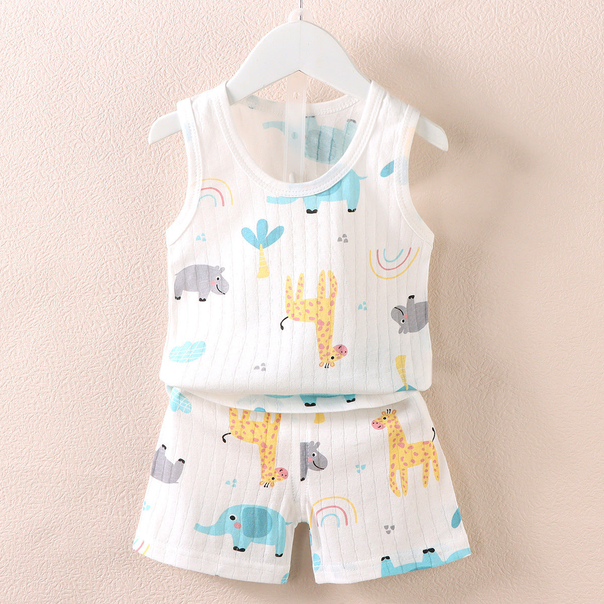 Sleeveless Vest Shorts Set