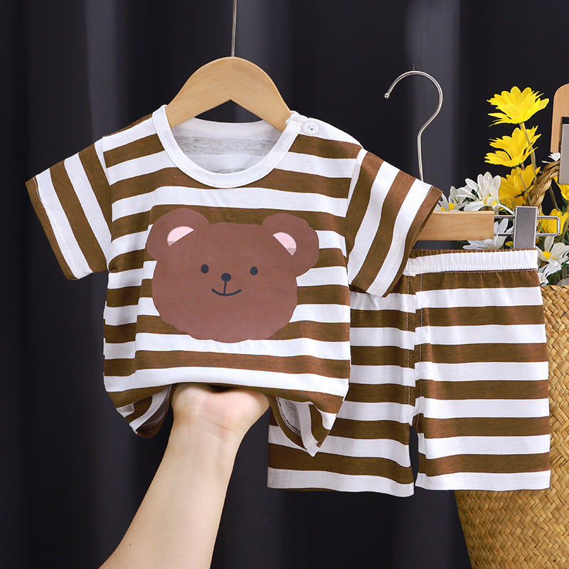 Short-sleeved Suit Pure Cotton T-shirt Shorts Set