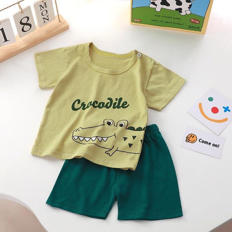 Short-sleeved Suit Pure Cotton T-shirt Shorts Set