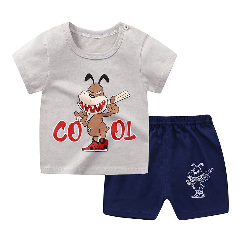 Short-sleeved Suit Pure Cotton T-shirt Shorts Set