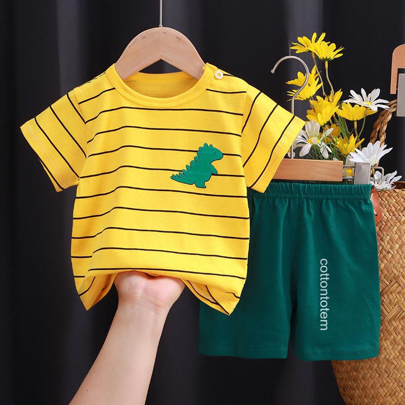 Short-sleeved Suit Pure Cotton T-shirt Shorts Set