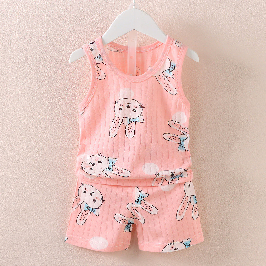 Sleeveless Vest Shorts Set