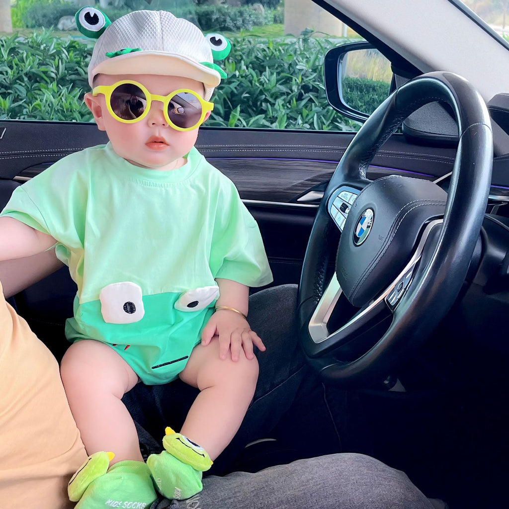 Baby Frog Cotton Rompers
