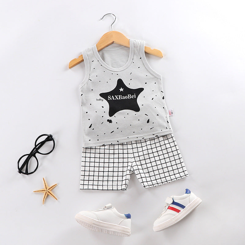 Sleeveless Vest Shorts Set