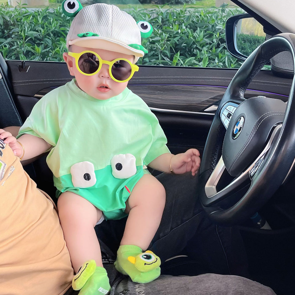 Baby Frog Cotton Rompers