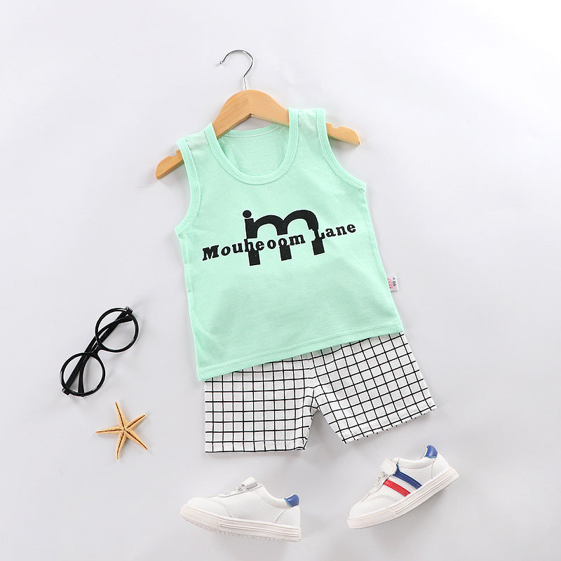 Sleeveless Vest Shorts Set