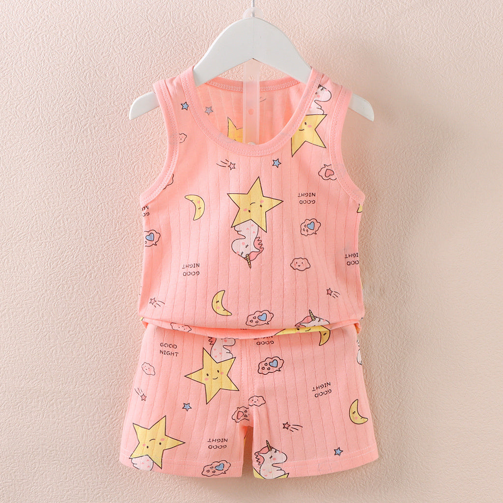 Sleeveless Vest Shorts Set