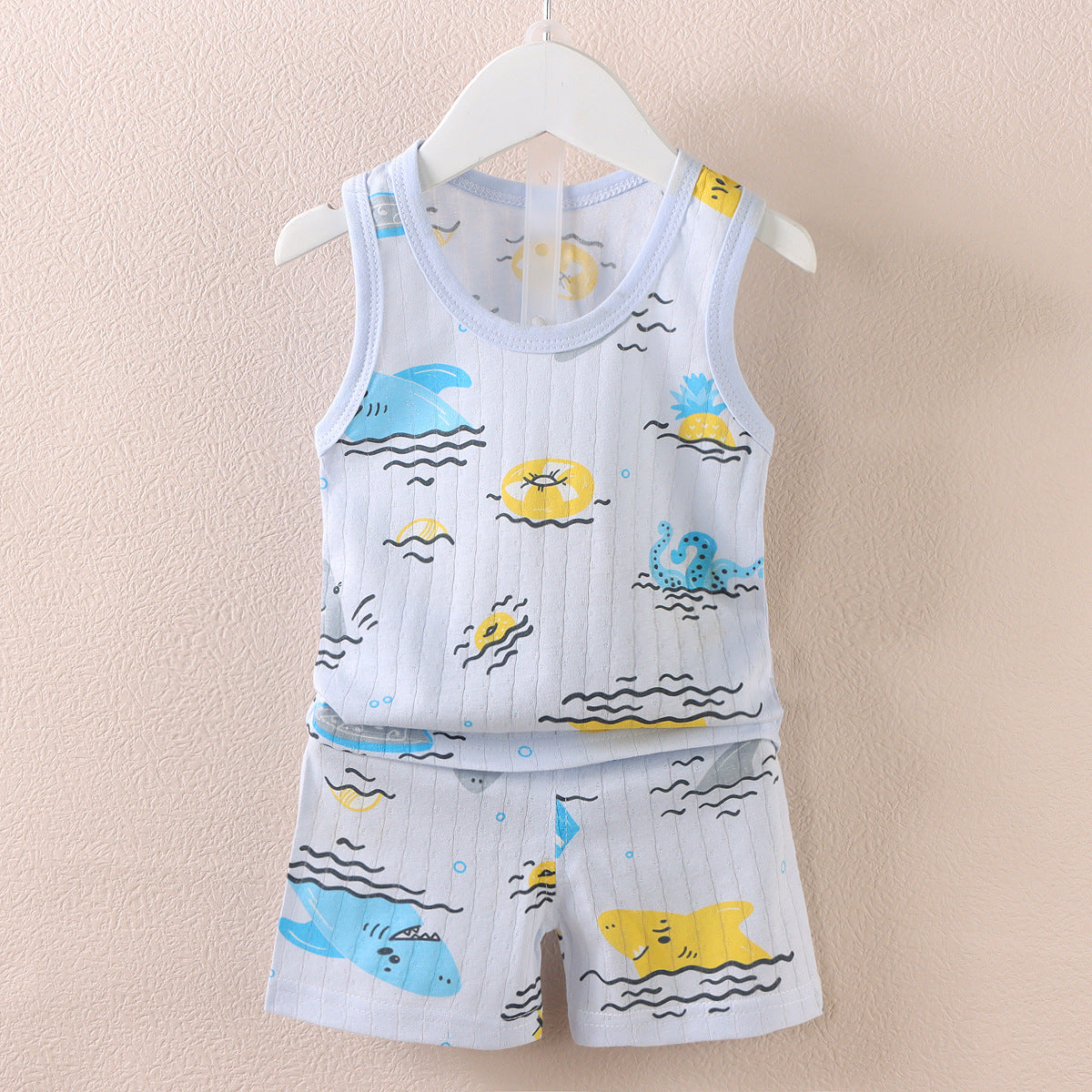 Sleeveless Vest Shorts Set