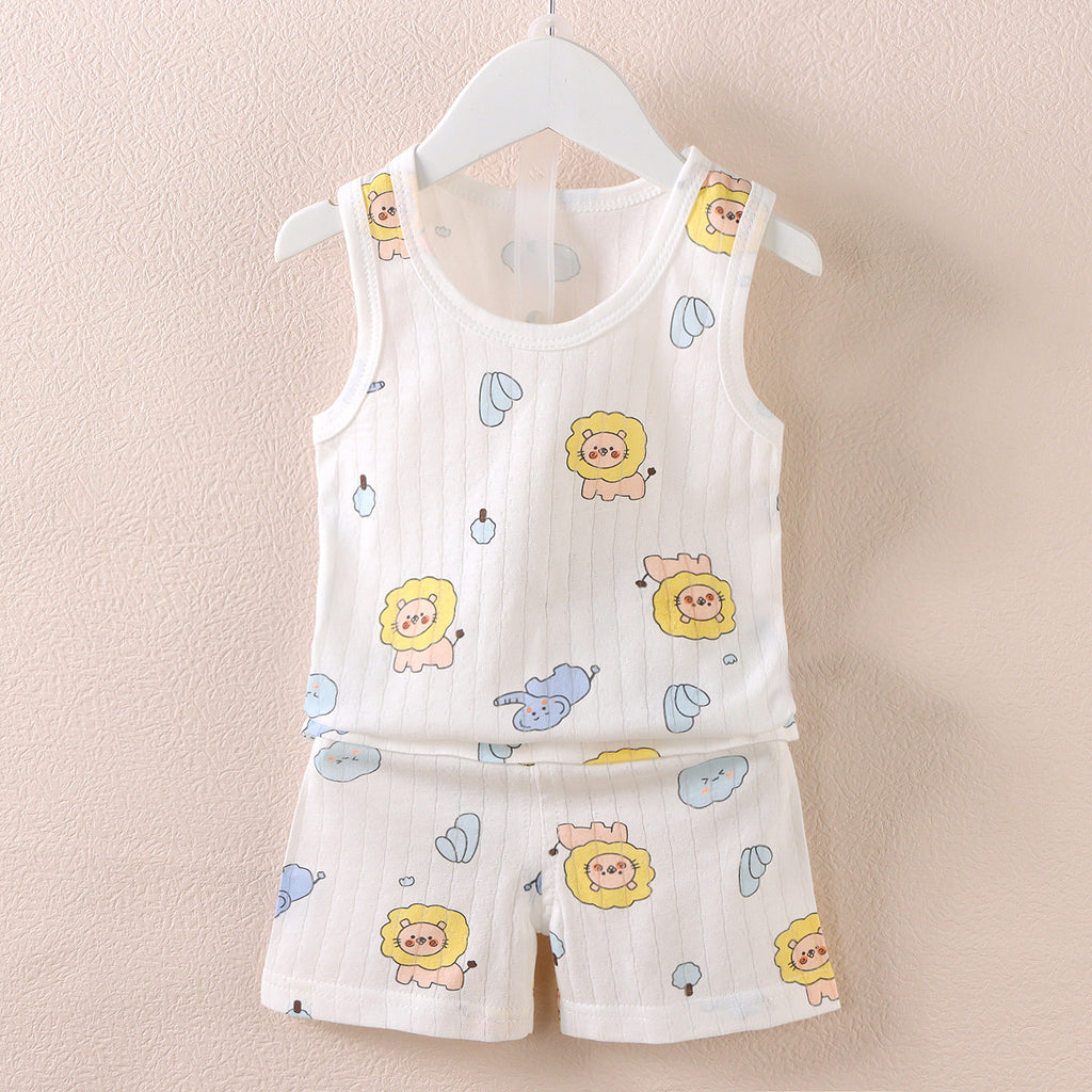 Sleeveless Vest Shorts Set