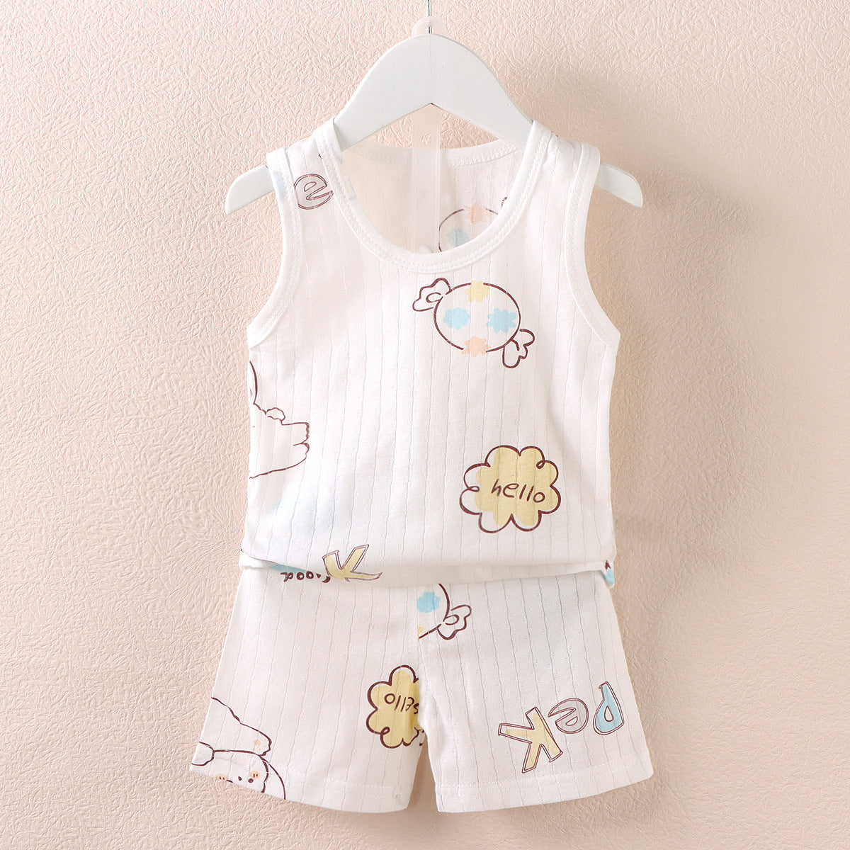 Sleeveless Vest Shorts Set