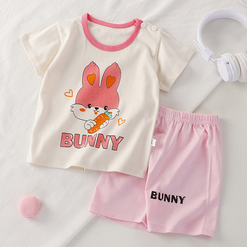 Short-sleeved Suit Pure Cotton T-shirt Shorts Set