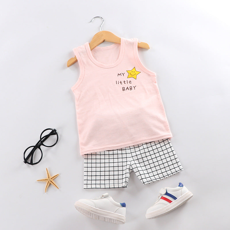 Sleeveless Vest Shorts Set