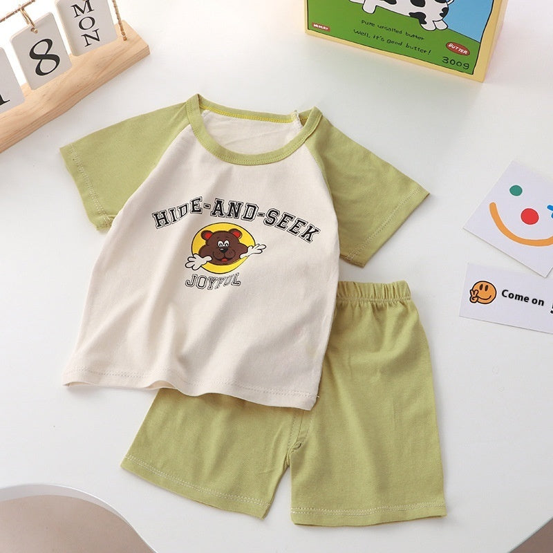 Short-sleeved Suit Pure Cotton T-shirt Shorts Set