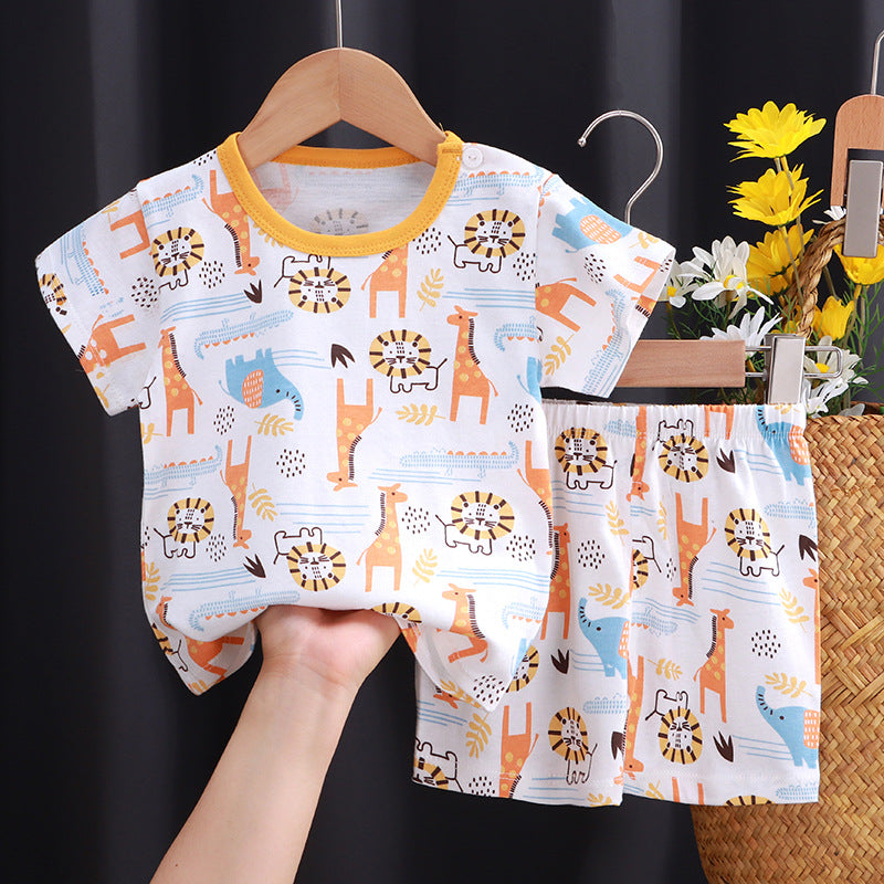 Short-sleeved Suit Pure Cotton T-shirt Shorts Set