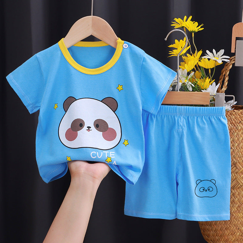 Short-sleeved Suit Pure Cotton T-shirt Shorts Set